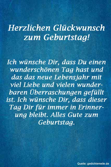 Viel geburtstag wünsche dir und glück gesundheit alles gute zum Herzlichen Glückwunsch