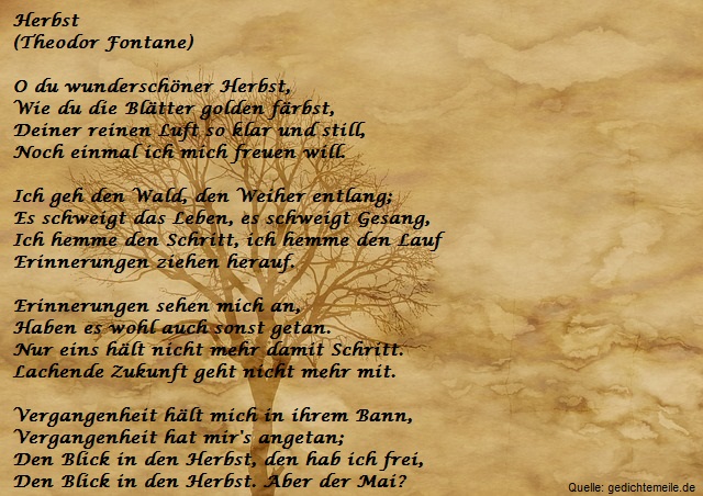 Herbstgedichte Gedichte Zum Herbst