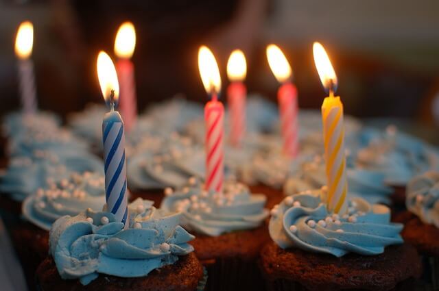 Kuchen als Geburtstagsglckwunsch