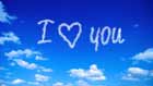 Eine Liebesbotschaft am Himmel - I love you